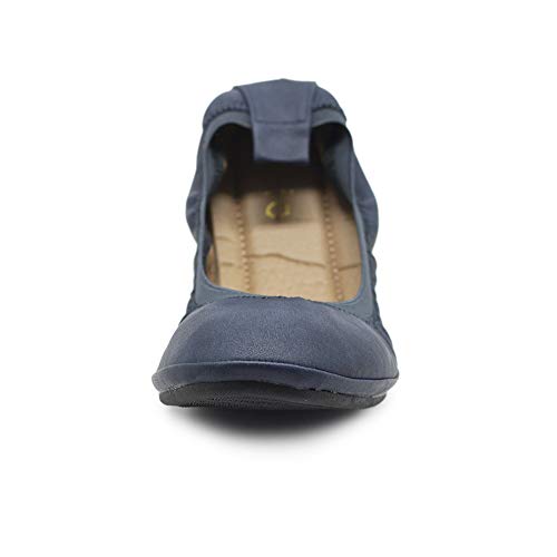 Ollio Women's Shoe Collar Shoe Pull Tab Comfort Ballet Flat3