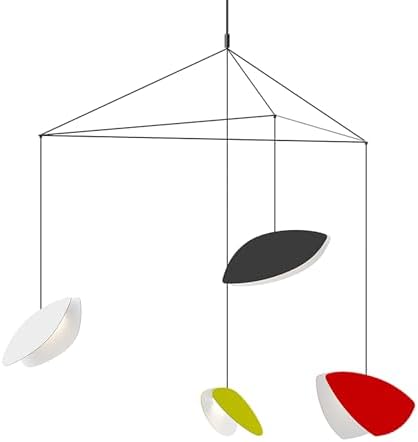 Sonneman Modern Lighting 2904.25M Papillons 4-Light Hanging LED Chandelier Lighting Fixture for Kitchen Island, Dining Room or Living Room with 6' Adjustable Cable - 3000K - 54" - Assorted Colors