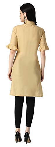 Image of OM SAI LATEST CREATION Designer Slub Cotton Fully Stitched Anarklai Kurti for Women & Girls on Jeans Palazzo or Skirt (Plus Size Upto 2XL)-(Grey)