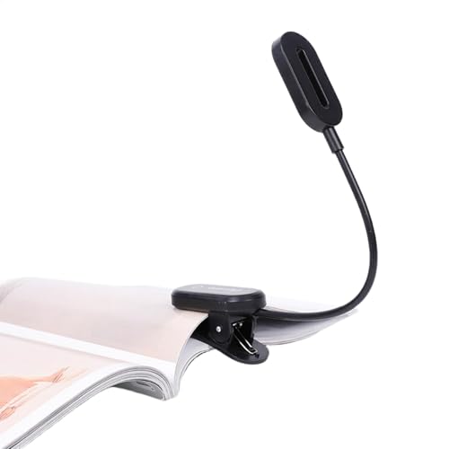 Lámpara de lectura para leer en la cama, lámparas de lectura para libros en la cama | Luz nocturna LED con clip – Lámpara de lectura con brillo variable, color variable, para leer en la cama, cabecera