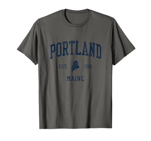 Portland ME Vintage Athletic Sports JSN1 Camiseta