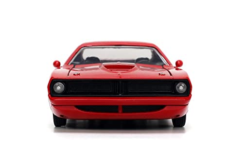 1973 Plymouth Barracuda, Red - Jada Toys 34037/4 - 1/24 Scale Diecast Model Toy Car #TOP5