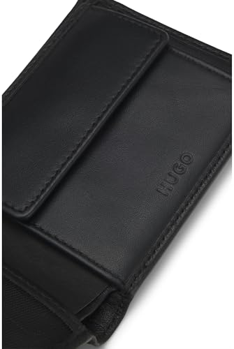 Hugo Para Hombre. 50471612 Cartera De Piel Con Logo Grabado Negro (Osfa), Casual - 2