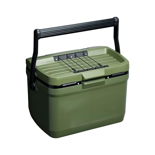 Stanley 1913 Adventure Outdoor Cooler 15.1L Dried Pine - Podwójne ścianki z izolacją piankową - Bez BPA - Chłodziarka skrzyniowa - Trwała lodówka kempingowa - Wytrzymała lodówka turystyczna