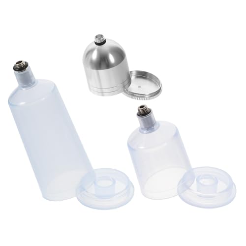 Cabilock 3 Stück Teiliges Ersatz Airbrush Flaschen aus Korrosionsbeständigem Glas Leicht und Tragbar Abnehmbar für Modellbau Nagelkunst Tortendekoration und Make Up