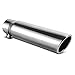 2.5 Inch Inlet Chrome Exhaust Tip, AUTOSAVER88 2.5" x 3" x 12" Clamp On Design Universal Stainless Steel Diesel Exhaust Tailpipe Tip for Cars.