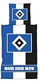 Farbe: Blau, weiß, schwarz Hamburger SV HSV Bettwäsche Blau-Weiß-Schwarz, 30117