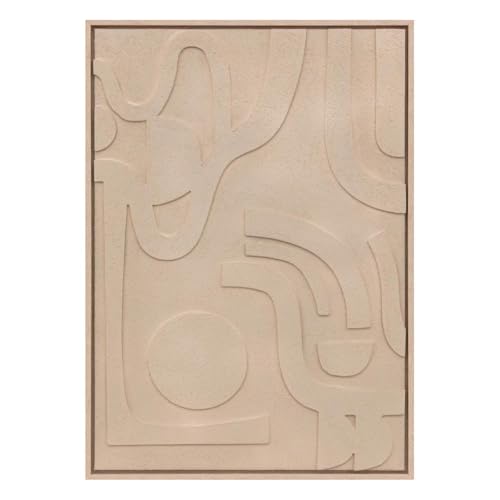 Atmosphera Créateur d'intérieur - Tableau Déco en Relief Azra 50x70cm Beige