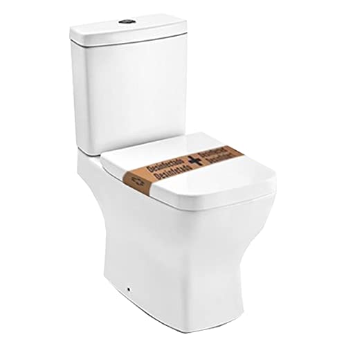 Precinto de garantía WC ecológico perfumado. Papel 100% reciclable - apto para tirar al WC. 55X5 cm | 1000 unidades por caja | Papel ecológico con mensaje en varios idiomas.