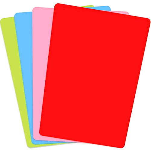 MotBach 4 Pack Extra Large Multipurpose Silicone Sheet Mat Soft Cuttable Waterproof Nonstick Heat-Resistant Silicone Placement for Crafts Jewelry Casting Molds Mat