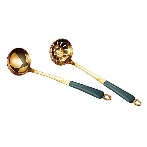 Alipis Gold Ladles for Serving Set of Stainless Steel Serving Spoons Soup Spoon for Hot Pot