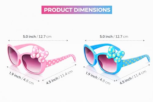 Image of Zynic Sunglasses For Kids Girls Combo Pack of 2 | Cat Eye Butterfly Sunglasses Goggles For Kids Baby Girls Stylish And Fashanable Specs | UV 400 Protected | Birthday Gift