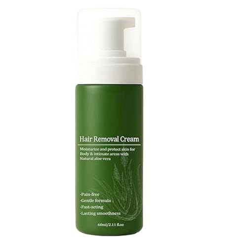 Crema Depilatoria Facial | 60ml Crema Depilatoria Natural Para Hombres,Suministros De Cuidado De La Piel Para Uso Íntimo Hogar Ducha Baño Afeitado Diario Viaje Pierna