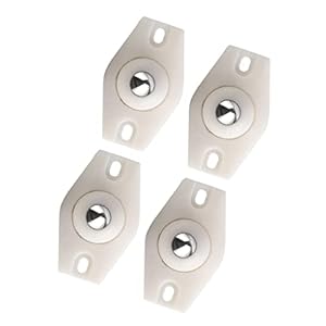 F Fityle Paste Pulley Caster Pulley Roller 360 graden wielen rotatie opbergdoos riemschijf voor thuis – wit