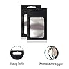 WACCOMT Pack 100 Pack Mylar Zipper Lock Food Storage Bags Resealable Foil Aluminium Pouch for Zip Bag Reusable Lock Seal Frosted (Matte Black, 7.5x12cm (3x4.7inch)(Usable Size2.6x3.3inch)) #2