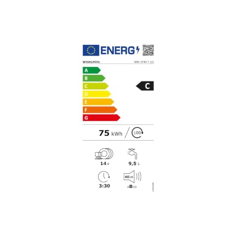 Lave-vaisselle 60cm 14 Couverts 40db Tout Intégrable - W8IHT40T