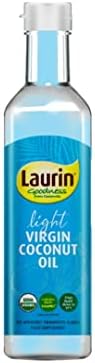 Organic Light Virgin Coconut Oil | Stays Liquid Down to 15C | 100% Coconut Oil & Palm-Free | Sustainable | Ideal for Cooking, Skin & Hair | Laurin