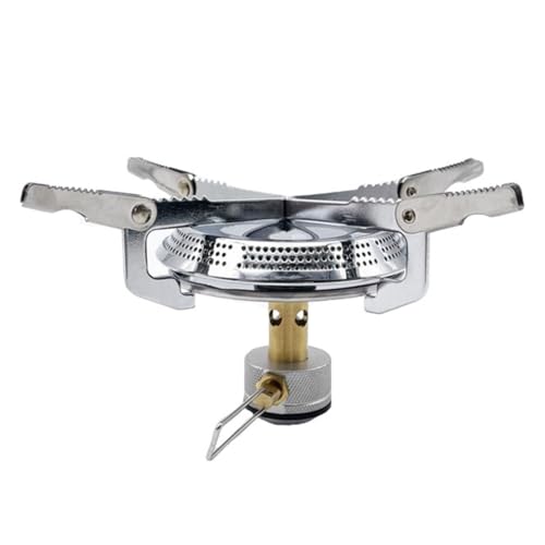 Uonlytech Quemador para Cocina de Camping Portátil de Alta Potencia Aleación de Aluminio y Acero Inoxidable, Ligero y Resistente para Senderismo y Mochilero