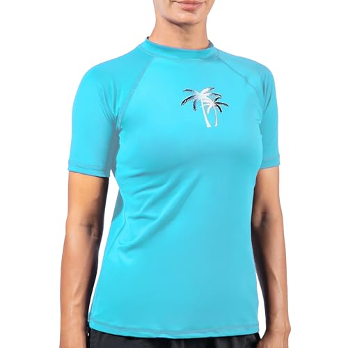 Rashguard manches courtes Kanu Surf Breeze pour femme, haut de bain actif anti-UV UPF 50+