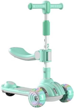 Patinete Infantil 2 em 1 com assento, luz e música Velorad Kids Z-Rader Verde