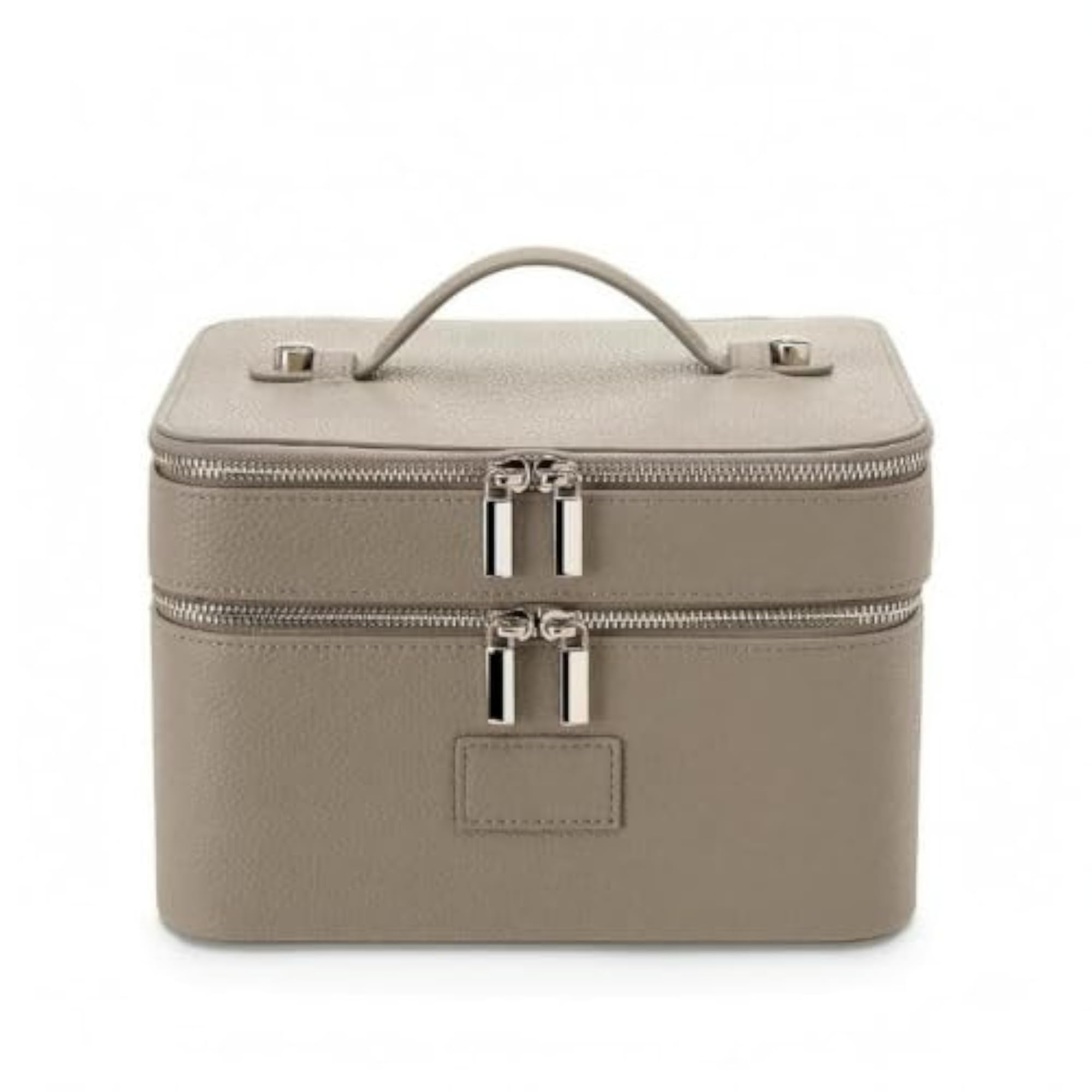 Two-part Compartment Double-Layer Cosmetic Case