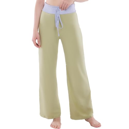 Image of NEWCOSPLAY Women's Comfy Pajama Pants Casual Drawstring Palazzo Lounge Wide Leg Pants