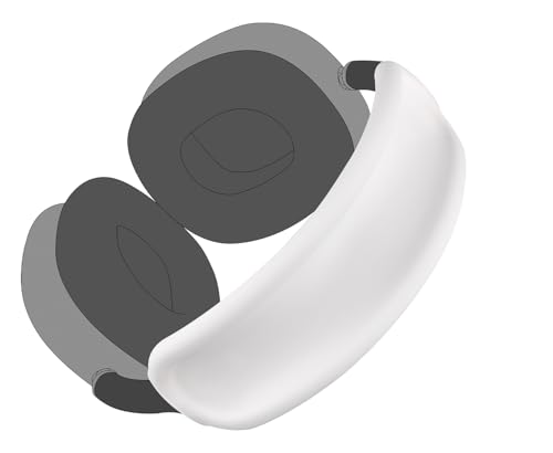Image of SOULWIT Upgraded Headband Protector for AirPods Max (USB-C /Lightning), Sweat Proof Full Cover for Gym Workouts, (Easy Disassembly Required) - White