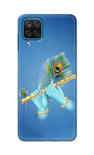 Image of PRINTFIDAA Printed Hard Back Cover Case for Samsung Galaxy A12 | M12 | F12 Back Cover (Flute in Krishna Hands) -112
