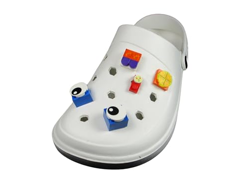 Handmade Croc Clog Shoe Decorative Charms made from Building Bricks, Interchangeable Fun! Compatible with Lego Bricks and Dots