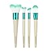 EcoTools Blooming Makeup Brushes with Storage Case and 3 Beauty Inspiration Cards, For a Fresh & Natural Look, Set of 4