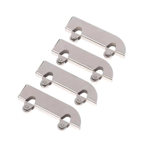 Polea de acero inoxidable para vitrinas y muebles modernos con puertas de vidrio correderas