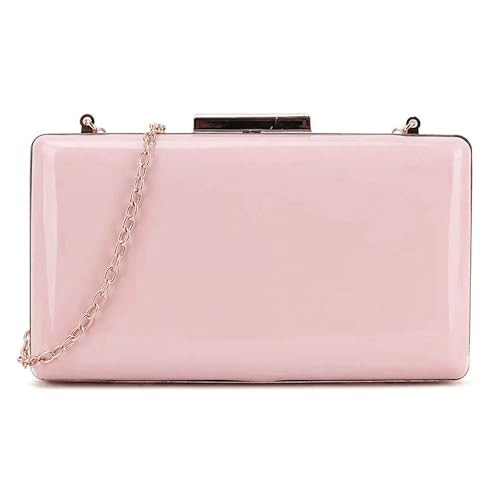Étui rigide en cuir verni uni sac à main mariage soirée