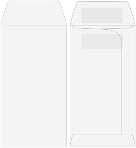 BankSupplies Blank Drive-Up Envelopes | Open End | 3-3/4W x 7H | Case of 500 | Press to Seal, Latex Flap Closure | Banking, Budget, Cashier, Teller & Cash Envelopes