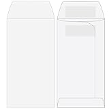 BankSupplies Blank Drive-Up Envelopes | Open End | 3-3/4W x 7H | Case of 500 | Press to Seal, Latex