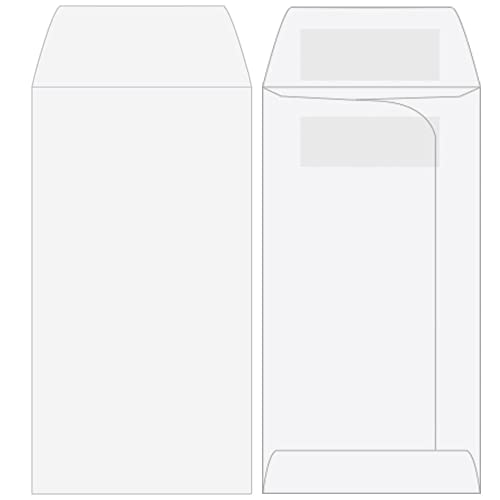 Banksupplies Blank Drive-Up Envelopes | Open End | 3-3/4W X 7H | Case Of 500 | Press To Seal, Latex Flap Closure | Banking, Budget, Cashier, Teller & Cash Envelopes #TOP4
