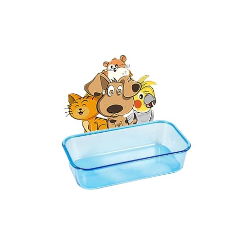 Banheira Azul Retangular Média 300ml 12 Unidades Pet Piu Jel Plast