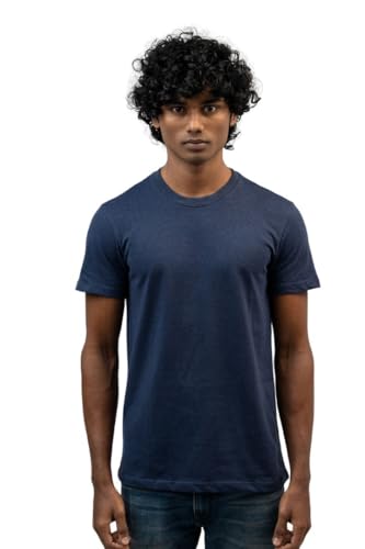 Image of Crew Neck Cotton Tshirt for Men Stylish and Comfortable Men Tshirt Breathable Solid t-Shirts Casual Formal Gym Fashion Essentials Versatile Full Sleeve Polo Trendy wardrobes Outfits