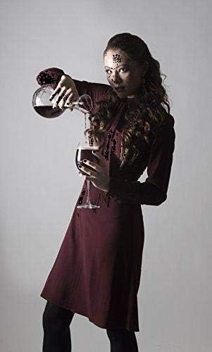 Miniatura 7 de Barski - Vidrio hecho a mano - Sparkle - Decantador de vino alto - Decorado con diamantes de cristal reales - 33 oz - Hecho en Europa