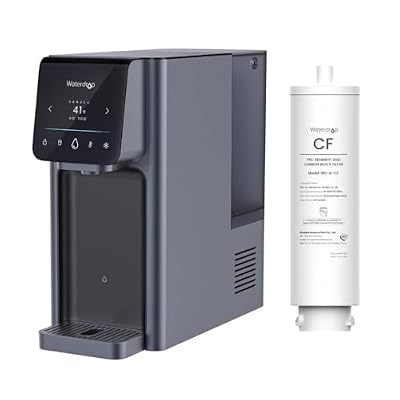 Waterdrop WD-A1 Countertop Reverse Osmosis System, Hot and Cold Water Dispenser, NSF/ANSI 58 Standard, Bottleless Water Cooler, 6 Temperature Settings Hot Cold & Room Water, 2:1 Pure to Drain