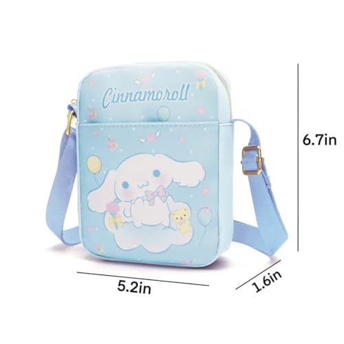 Image of cute cartoon-themed mini crossbody bag, also a shoulder bag, features a cartoon pattern design