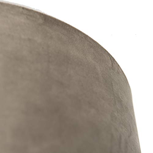 Qazqa classic-antique Lampenschirm - Cilinder Velours - Taupe, supports-e27, diameter 35 centimeter