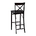 Linon Triena X Back Folding Bar Stool, Merlot/Brown