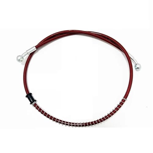 Flexible frein hydraulique moto rouge 200cm tuyau tressé nylon M8