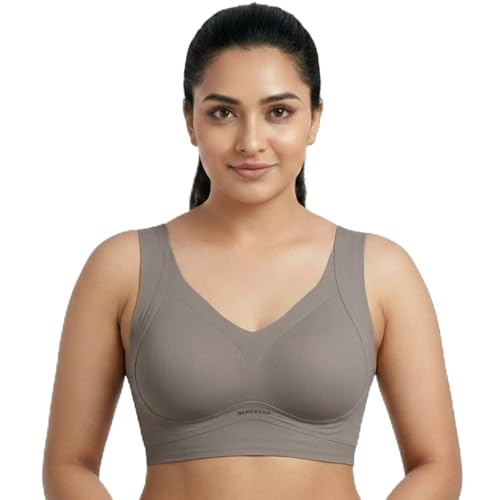 Image of Jalodari Women's Padded Sports Bra | Full Back Coverage Push Up Gym Bra | Slip-On Fitness Workout Yoga Bralette | Wirefree Breast Uplift Tank Top Innerwear