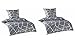 Produktbild MB Warenhandel24 Bettwäsche Seersucker Microfaser 4 teilig Doppelpack Spar Set mit Reißverschluss 2X 135x200 cm + 2X 80x80 cm (Stone)
