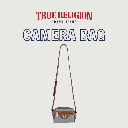 True Religion Crossbody Bag, Women's Small Purse Handbag with Adjustable Strap, Denim2