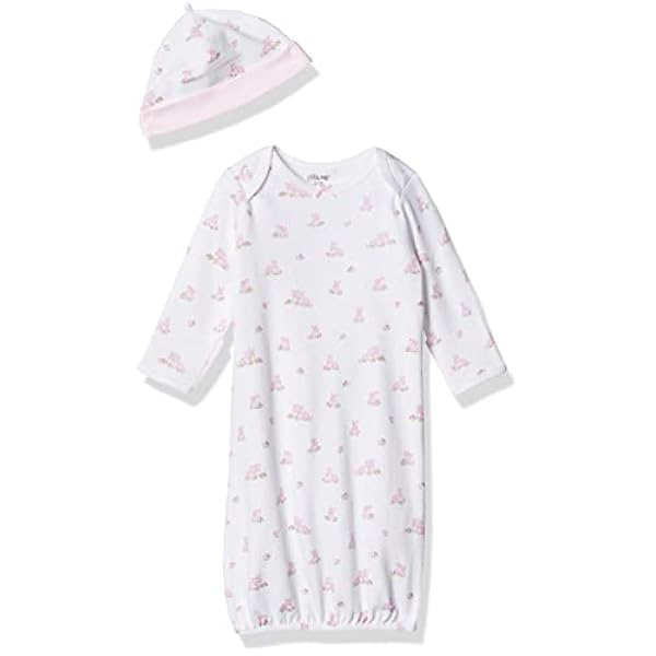 Little Me Conjunto de vestido y sombrero de 2 piezas para niñas