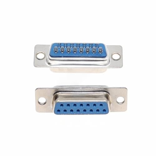 Image of 5pcs D-SUB 9 15 25 37 Pin Male Female PCB Connector with Set Screw Plug Socket Adapter Right Angle 2 Rows DB9 /15 /25 /37(15P Female)