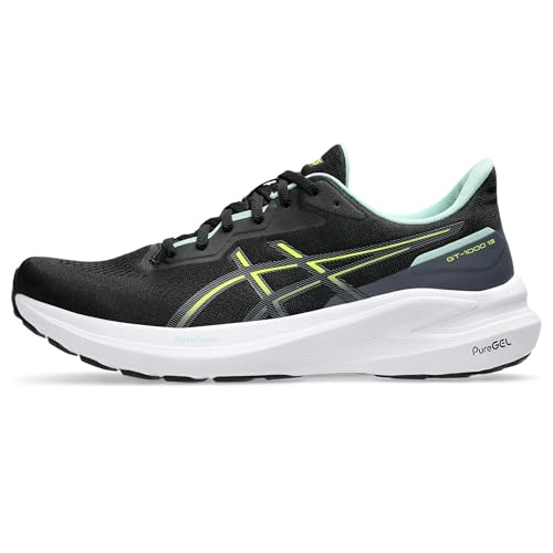 ASICS Herren Gt-1000 13 Sneaker, Black Safety Yellow, 43.5 EU