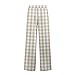 Mens Plaid Pajama Pant Casual Adjustable Waist Drawstring Fashion Sleep Pants Lounge Sweatpants with Pockets（2-White,X-Large